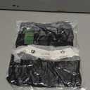 Remidoo Women V Neck T Shirts Polo Short Sleeve Crop Top Embroidered Cropped Collared Shirt Black Small