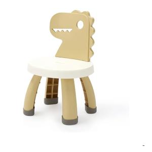 Toddler Chair,Plastic Kids Dino Chair,Sturdy Durable and Lightweight Toddler's Activity Chairs,Anti-Slip Ergonomic Design Kids Step Stool,Indoor or Outdoor Use for Boys Girls Aged 2+ (Yellow)