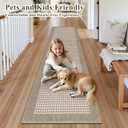Ileading Hallway Runner Rug 2'x10' Heavy-Duty Durable Entryway Floor Mat with Non Slip Rubber Backing for Busy Traffic Extended Indoor Doormat Machine Washable Beige Kitchen Throw Rug for Corridor