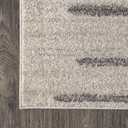 JONATHAN Y Aya Berber Stripe Geometric Cream/Gray Runner Rug, 2x8, Contemporary, Modern, Easy-Cleaning for Living Room, Bedroom, Kitchen, Pet Friendly, Non-Shedding (MOH205A-28)