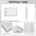 NeatiEase 4 Pcs Garage Door Windows, Replacement Vinyl Windows Inserts Kit with UV Resistant Resin Glass for Exterior Garage Doors (Clear Design)
