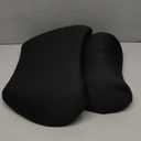 Homaisson New Car Headrest, Car Headrest and Lumbar Support Cushion, Memory Foam with Detachable Zipper Cover, Black Head and Waist Pillow for Car Seat
