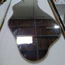 Irregular Mirror Full Length, 67"x31" Asymmetrical Tempered Glass Mirrors for Dressing, Modern Large Abstract Frameless Mirrors for Living Room Bathroom Bedroom Entry Way, Hangs Horizontal Or Vertical (Black)