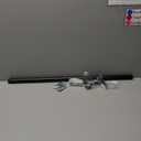 Ivilon Drapery Window Curtain Rod - End Cap Style Design 1 Inch Pole. 28 to 48 Inch Color Black