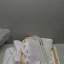 efluky Laundry Hamper with Lid, 100L Tall Laundry Basket with Bamboo Handles for Clothes and Toys, Collapsible Laundry Hamper with Inner Bag for Bedroom and Bathroom, White