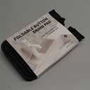 17.7" Silicone Sink Splash Guard - Multi-Functional Kitchen Sink Mat with Drip Tray, Sponge Holder & Soap Dish, 6 Slope Design for Easy Drainage, Foldable & Fasten Button for Secure FitBlack