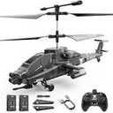 XIKOTEC RC Helicopter, Remote Control Helicopter Toy for Kids, Beginners and Adults with Altitude Hold, Gyro & LED Light, 2 Batteries & USB-C Charging, Gift for Boys Ages 8-12 (Black)