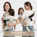 Baby Sling Carrier Newborn to Toddler, Adjustable Toddler Carrier Sling Baby Carrier Toddlers Sling Carriers Hip Carriers for 8-40lbs, Brown Houndstooth