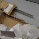 EaseLife 10 FT Brushed Nickel Double Sliding Barn Door Hardware Track Kit,Basic J Pulley,Heavy Duty,Slide Smoothly Quietly,Easy Install (10FT Track Kit for Double 30" Wide Door)