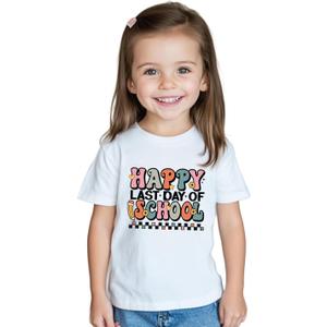 Boys Last Day of School Shirt for Kids Girls Toddler Tops Graphic Tee Short Sleeve 3-8T