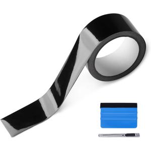 LZLRUN Free Tool Kit High Gloss Vinyl Wrap Kit for Black Out Chrome Delete Window Trim Door Trim (2Inches x 30Feet)