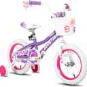 JOYSTAR Petal 16" Kids Bike 4-7Y, Training Wheels, Purple