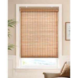 LazBlinds Cordless Bamboo Roller Shades, 23" W x 70" H, Squirrel