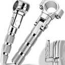 PBYMT Highway Footpegs, 1" & 1.25" Highway Pegs Stainless Steel CNC Aluminum Adjustable Fit for Harley Davidson Street Glide Road King Road Glide Softail Dyna Sportster Engine Guard Chrome