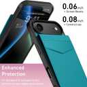 Bemal for iPhone Air Wallet Case, Built-in Card Holder, RFID Blocking, PU Leather Kickstand, Magnetic Closure, Durable Shockproof Phone Cover for iPhone 17 Air for Women and Men, Turquoise