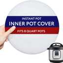 IMPRESA 8-Quart Silicone Pressure Cooker Lid Cover Compatible with IP-DUO80 Pressure Cooker Top Replacement - Compact, Round - Leak-Proof Silicone Lids - Dishwasher & Microwave Safe Microwave Cover