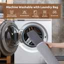 COCOER Waffle Bathroom Runner Rug, Super Absorbent Bath Mat, Machine Washable Non Slip Bath Rug with Tassels, Soft Bathroom Mat for Laundry Room Bedside Hallway, Grey 24" x 48"