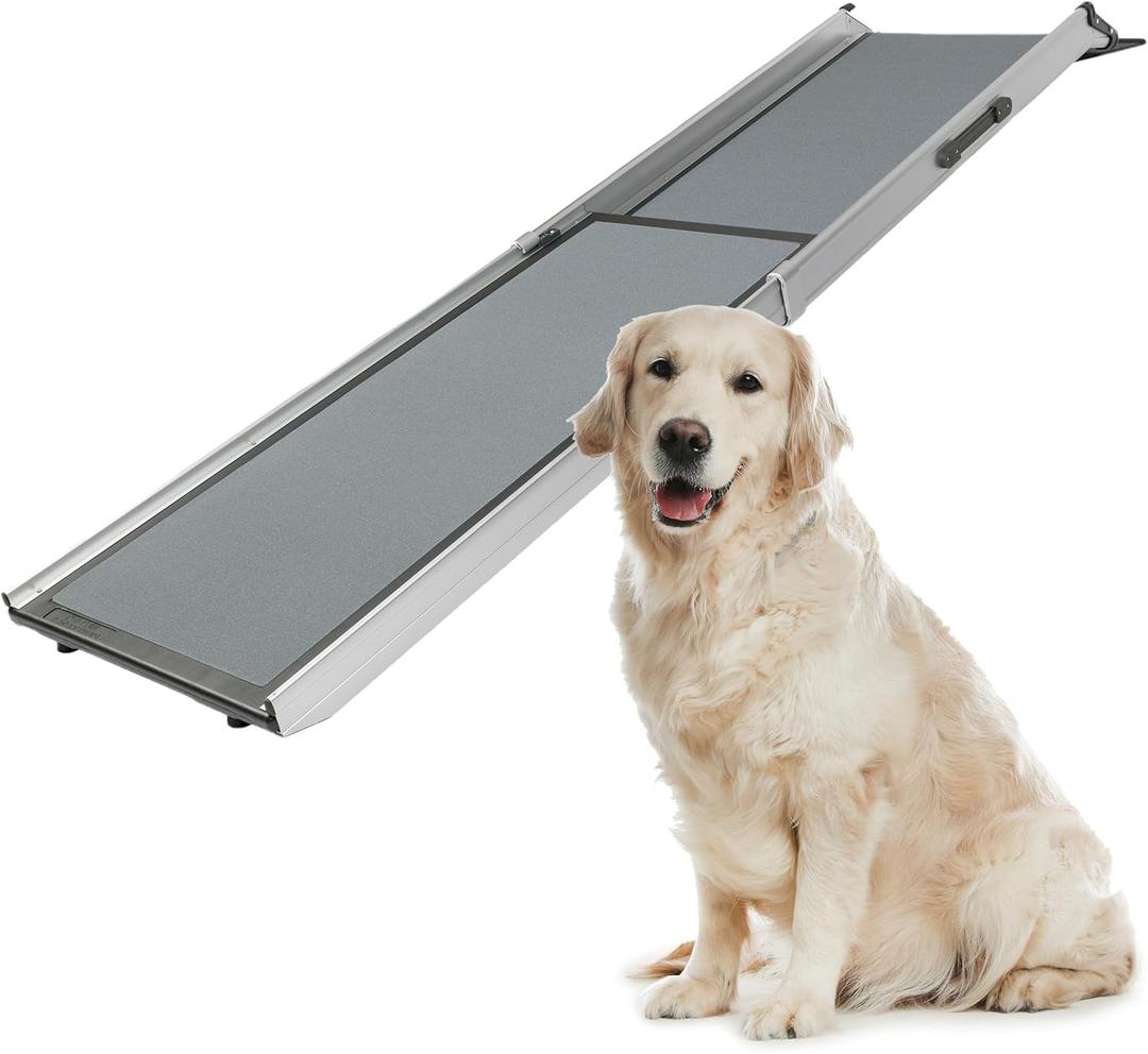 PetSafe Happy Ride Compact Telescoping Dog Ramp - Portable Pet Ramp for Cars, Trucks & SUVs with Adjustable Sizing - Non-Slip Design - Lightweight Pet Mobility Assistance (Standard)