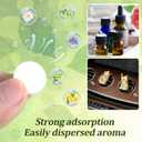 50pcs Refillable Car Air Freshener Pads, 0.7 Inch Car Air Vent Clip Replacement Felt Pads, Unscented White Oil Perfume Refill Pads for Car Necklace Bracelet Diffuser