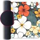 Boho Abstract Floral Desk Mat with Stitched Edges, Extended Gaming Mouse Pad with Non-Slip Waterproof Base for Office & Home Desk (27.5X11.8 in) (Blho Abstact Flower)
