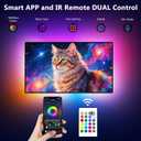 PANGTON VILLA Led Lights for TV LED Backlight,16.4FT RGB Smart LED Strip Lights for 65-75in TV, Bluetooth APP & Remote Control Music Sync & Multi-Scene Modes-USB Powered LED Lights for Bedroom/Gaming