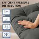 Outdoor Bench Cushion, Waterproof Seat Cushion for Outdoor/Indoor Furniture,Tufted Fade Resistant Bench Cushion for Patio Porch Swing Couch, 59"×20"×4",Grey