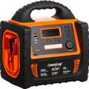 2400A Car Battery Jump Starter and Portable Power Station Starts 8.0L Gas & 8.0L Diesel 6-in-1 Jump Starter with Air Compressor 100 PSI Tire Inflator 400 Watt Inverter AC/DC/USB Outlets