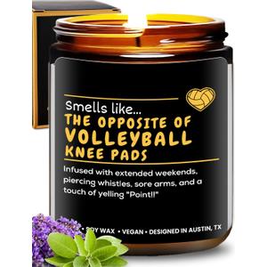 volleyball Candle, Volleyball Gift Ideas for Teen Girls, Cool Sports Themed Gifts for Players, Coach, Teenagers, Teams, Athletes, Moms, Birthday, Christmas, Special Occasions, Gift-Ready