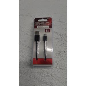 Wireless Gear Sync & Charge Cable Black 6ft
