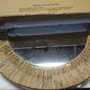 24 inch Natural Jute Round Wall Mirror, Boho Decor Wall Mirror