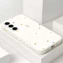 for Samsung Galaxy S25 Plus Case, Anti Scratch Soft Microfiber Lined Liquid Silicone for Samsung S25 Plus Phone Cover 6.7 inch, Chamomile White