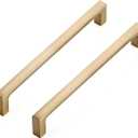 Ravinte 5 Pack Solid 6-1/4 Inch Square Cabinet Handles - Champagne Bronze Pulls for Drawers and Kitchen Cabinets - Hardware Handles