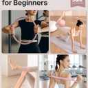 YOTTOY Pilates Ring and Ball Set, Figure 8 Resistance Bands, Stretch Bands & Guide, Pilates Equipment Set for Beginners for Home Workouts Core Strength, Yoga, Physical Therapy & Rehab, Pink 15in