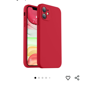 Vooii Compatible with iPhone 11 Case, Upgraded Liquid Silicone with [Flat Edges] [Camera Protection] [Soft Anti-Scratch Microfiber Lining] Phone Case for iPhone 11 6.1 inch - Red