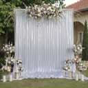 10ftx10ft Sequin Silver Backdrop Curtain for Parties, Wrinkle Free Thick Glitter Photo Backdrop Drapes 2 Panels 5x10FT Shimmer Back Drop Cloth for Wedding Birthday Christmas Photography Background
