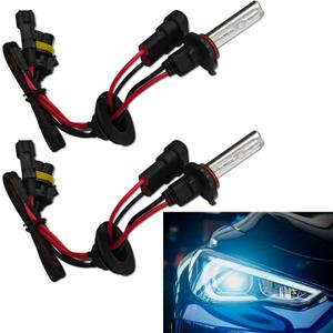 MLAHUIER 2 Pack 9005 HID Xenon Bulbs for Car, IP67 Waterproof Hid Lights for Cars Headlights, 35W 8000LM 6000K Front Lighting Bulb with Stents Base for High Low Beam Bulb Replacement