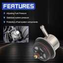 19236428 Fuel Pressure Regulator with Clip + Snap Ring 3.8BAR For Chevy Silverado Avalanche Suburban Express Tahoe Impala/GMC Sierra Yukon/Cadillac Escalade/Buick Rainier & More Replace# 217-3299