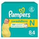 Pampers Baby Diapers - Swaddlers - Size 0, 84 Count, Ultra Absorbent Disposable Newborn Diaper
