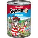 SpaghettiOs Original Canned Pasta With Wheres Waldo? Shapes, 15.8 oz Can, No BB Date