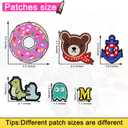 NICEVINYL Embroidered Iron-on Patches Applique: 72Pcs Random Assorted Decorative Patches Iron on/Sew on for Clothing Accessories