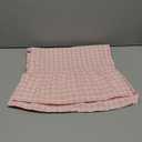 Peachy Blush White Plaid Gingham Ruffle Table Runner 108 inches Long 100% Washed Cotton Decorative Farmhouse Cabinet Cover (Blush, 108"x13")