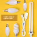 10 Packs Lamp Cord Set with Plug and Switch Pure Copper Extension Lamp Switch Cord Replacement Stripped Ends Ready for Wiring,110-220v, 50w, 6 Feet/1.8m, White