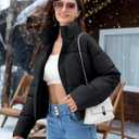 WHN Women’s Cropped Puffer Jacket Coat Warm Winter 2026 (M)
