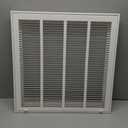 Howeall 20"W x 20"H [Duct Opening Size] Steel Return Air Filter Grille - Removable Face/Door for 1 inch Filters -HVAC Vent Cover Grill - White [Outer Dimensions: 22 5/8"W X 22 5/8"H]