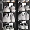 Kitstorack Stackable 16-Tier Shoe Rack for Closet & Entrance - Tall, Narrow, Vertical Shoe Stand - Plastic, Free Standing - Ideal for Small Spaces 