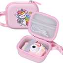 Kids Camera Case Compatible with Goopow/Seckton/Masterbee/CIMELR/Desuccus/OUTUVAS/Dylanto/GKTZ Digital Video Camera Toys Camcorder Storage Holder Carrying-Pink Unicorn(Case Only) (Pink unicorn)
