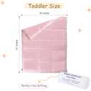 ZPECC Toddler Down Alternative Comforter, 39x47 Hypoallergenic Baby Blanket Quilt, Soft Breathable Lightweight All Season Kids Duvet Insert for Crib Stroller Cot Daycare, Pink Stripe