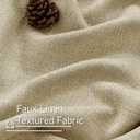 LAMIT Camel Linen Curtains 48 inches Long for Kitchen, Grommet Thick Linen Textured Light Filtering Drapes Privacy Thick Window Treatments for Small Windows/Basement/Farmhouse, 2 Panels, 42 x 48 Inch