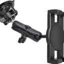 iPad Holder for Car Dashboard Windshield,Aluminum Arm Heavy Duty,Tablet Suction Mount for Window, Compatible with 6.5-12.9" Tablets/,1" Ball Mount