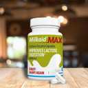 Milkaid Max Capsules for Lactose Intolerance Relief with Lactase Enzyme, Dietary Supplement to Help Prevent Gas, Bloating & Diarrhea Due to Lactose Sensitivity | 9000 ALU (60 Capsules, Unflavored) (60 Count (Pack of 1))